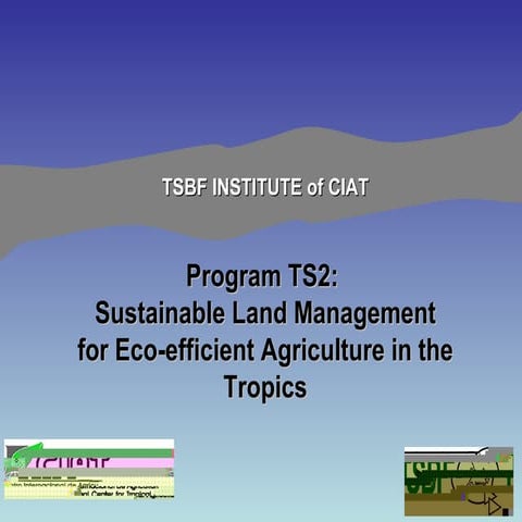 TSBF Institute of CIAT: Sustainable Land Management for Eco-efficient Agricul...