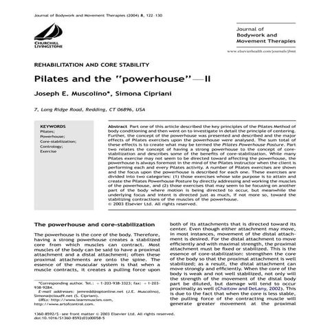 Pilates and the Powerhouse