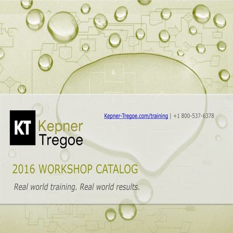 Kepner-Tregoe 2016 Workshop Catalog