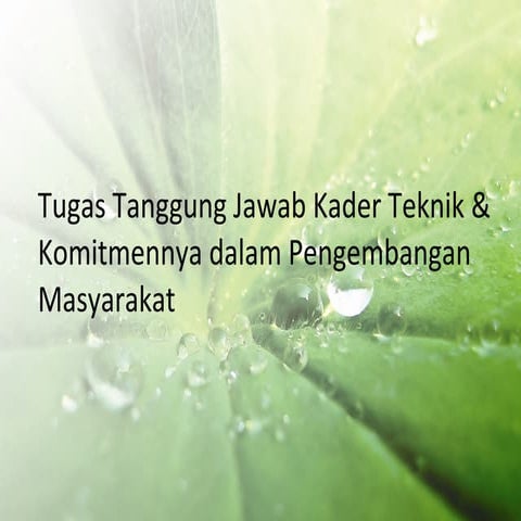 Peran Kader Pemberdayaan Masyarakat dalam Pengembangan Masyarakat