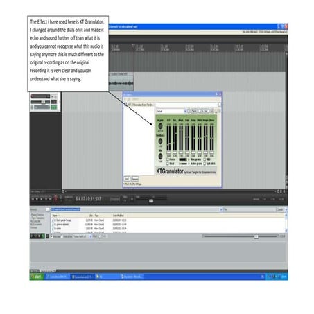 Kt granualator analysis