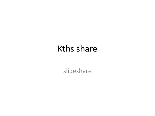 Kths share