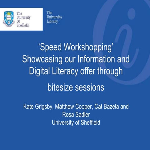 Speed Workshopping - Northern Collaboration 2017 Conference