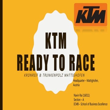 KTM, READY TO RACE. | PPTX
