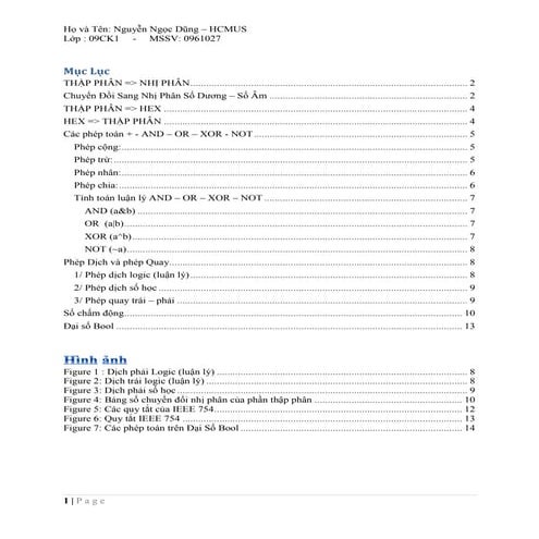 KTMT Số Nguyên - Số Chấm Động