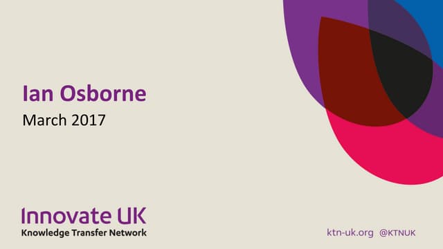 Innovate UK – Emerging Technologies seminar: Knowledge Transfer Network