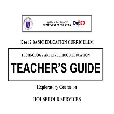 K to 12 household services teacher's guide