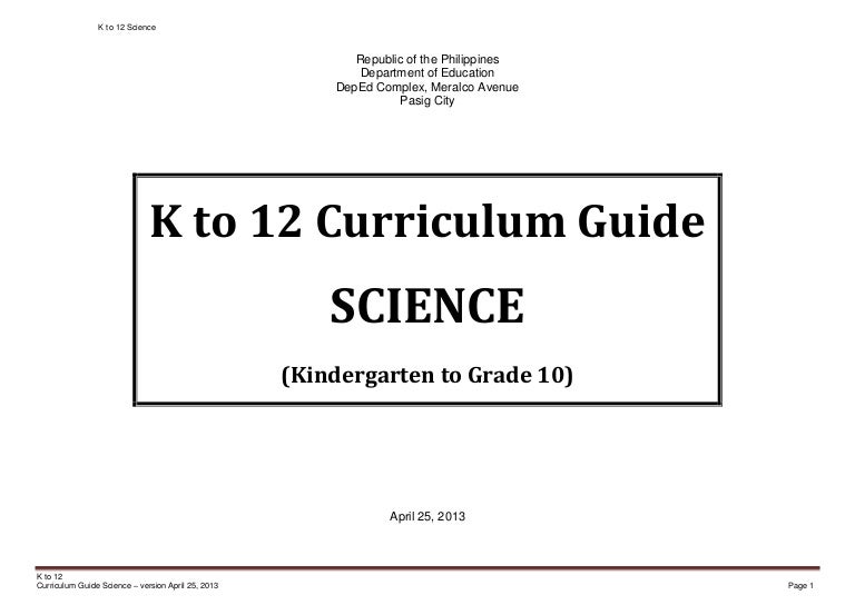 K to 12 science