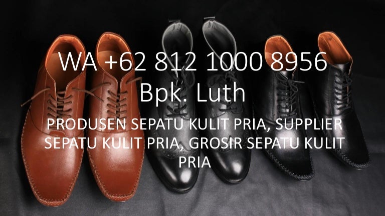 KUALITAS PREMIUM Penyedia Sepatu Kulit  Pria  Warna  Hitam 