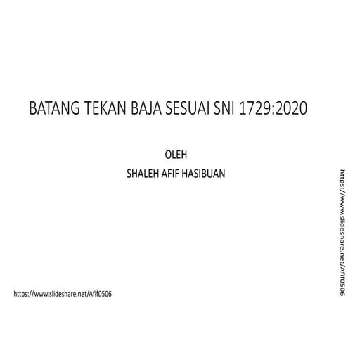 Kuat tekan baja SNI 1729:2020