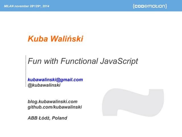 Fun with Functional JavaScript