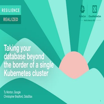 Taking Your Database Beyond the Border of a Single Kubernetes Cluster