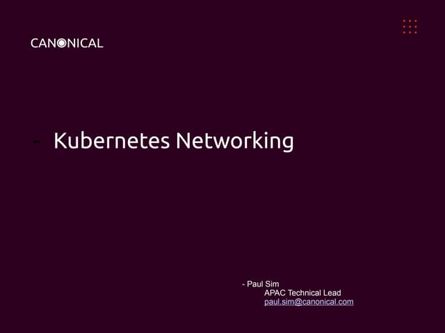 Kubernetes networking