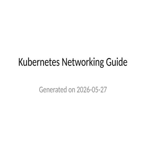 Deep dive into Kubernetes Networking | PDF