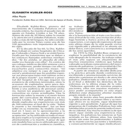 Elizabeth Kubler Ross (Biografía) | PPTX