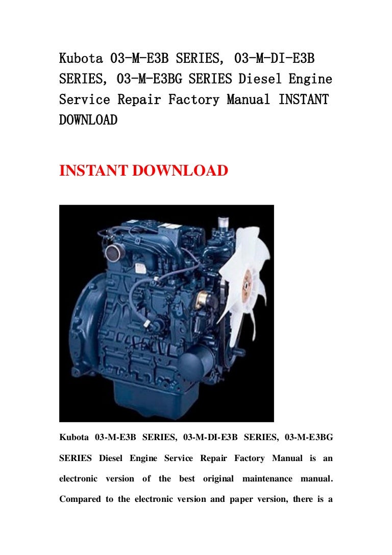 D1105 Kubota Engine Repair Manual