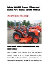 Kubota b3030 hsd tractor illustrated master parts manual instant down…