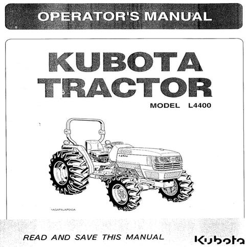 Kubota L4400 Tractor Operator manual.pdf