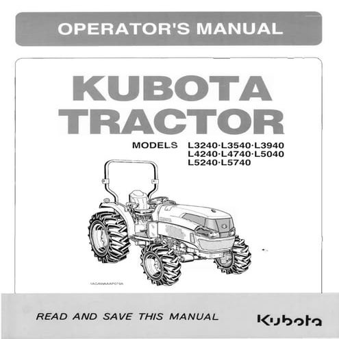 Kubota L5240 Tractor Operator manual.pdf