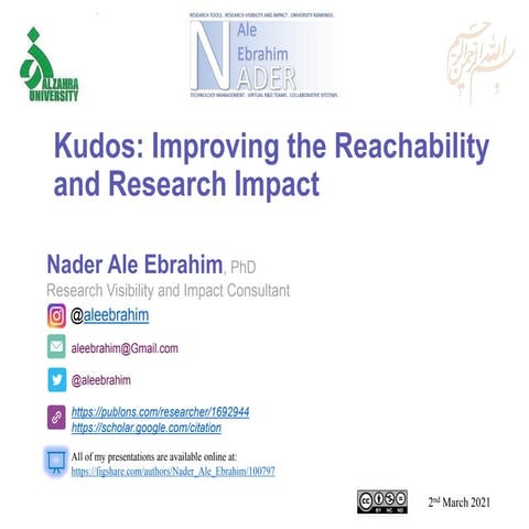 Kudos: Improving the Reachability and Research Impact