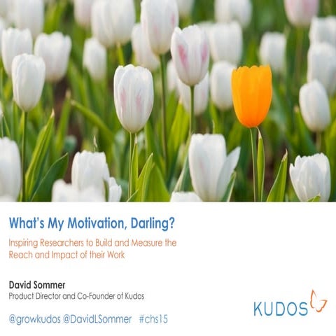 What’s My Motivation, Darling? Inspiring Researchers to Build and Measure the...