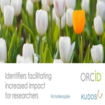 ORCID Implementations - Kudos (C. Rapple)