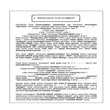 Kuesioner Penetapan Tujuan Hidup