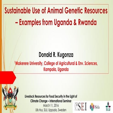 Sustainable Use of Animal Genetic Resources - Examples from Uganda & Rwanda