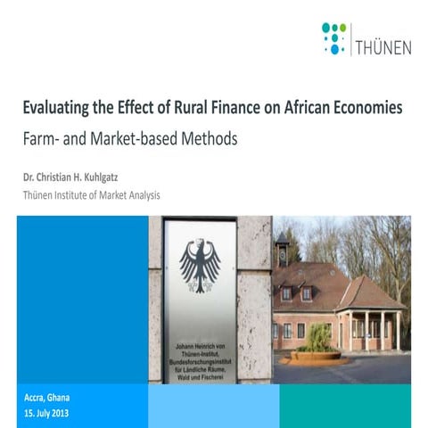 Evaluating the Effect of Rural Finance on African Economies