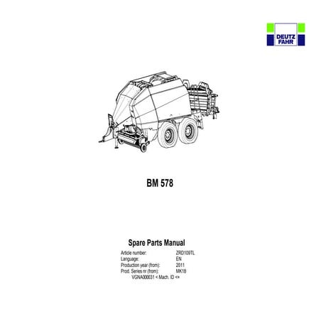 Kuhn bm578 balers with 80cm crop flow channel