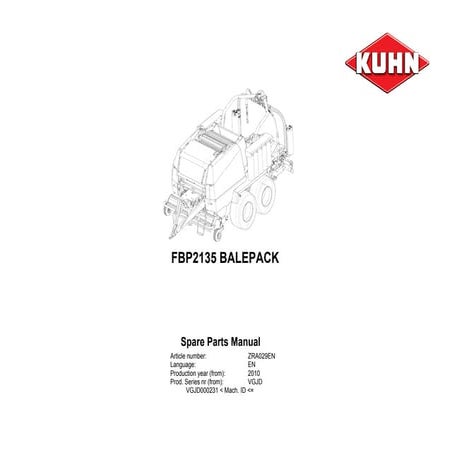 Kuhn fbp 2135 balepack chamber baler wrapper combinations
