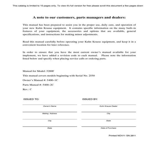 Kuhn integra 5200 series folding grain drill