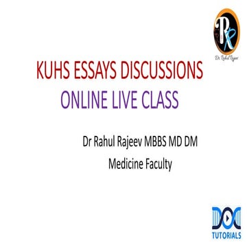 KUHS ESSAYS for final year students including answers | PDF