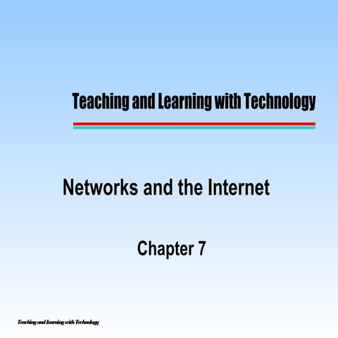 KPT6044, KPT4033, Networks and Internet, Teaching and Learning With Technology