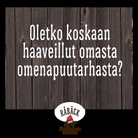 Minun Omenapuu by Råbäck Gärd