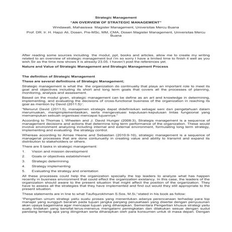 Assignment on Strategic Management | PDF