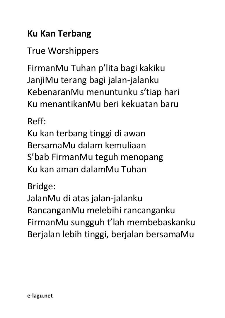 Ku Kan Terbang Lirik - Erpooes
