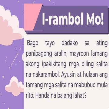 Filipino Tayutay 6. Mga tayutay at mga halimbawa nito. | PPTX
