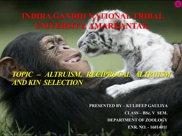 Altruism in animals and its type