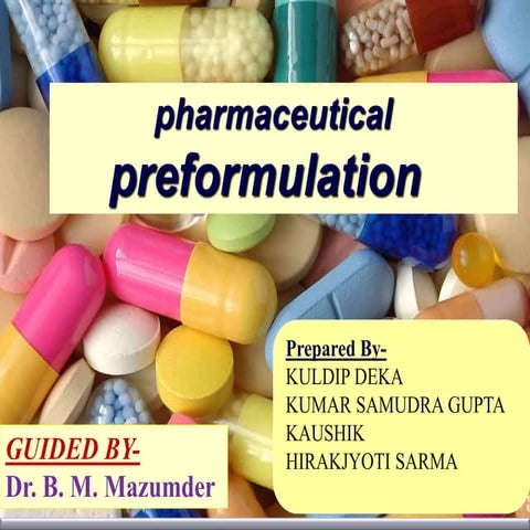 Seminar on Preformulation studies