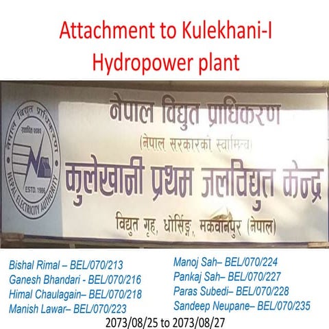 Kulekhani I hydropower ,Nepal