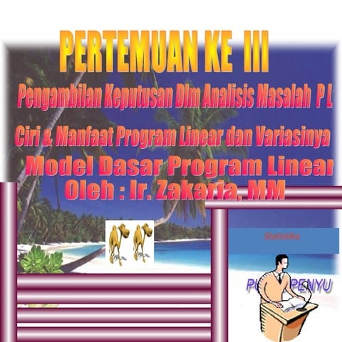 Kuliah ke   3 program linear iain zck langsa