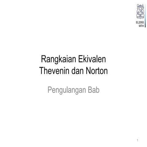 Thevenin Norton Circuit