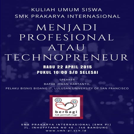Kuliah umum smk prakarya internasional