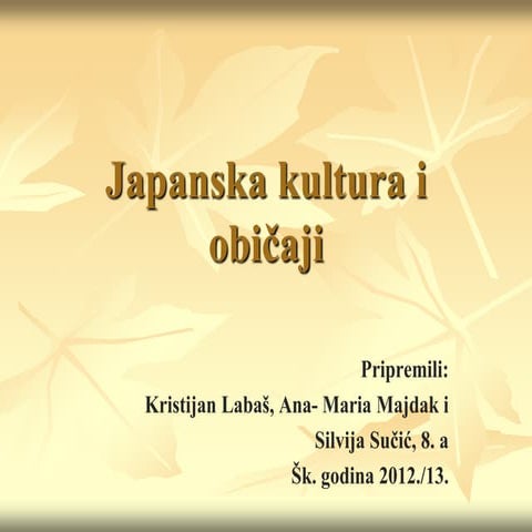 Kultura i običaji japana