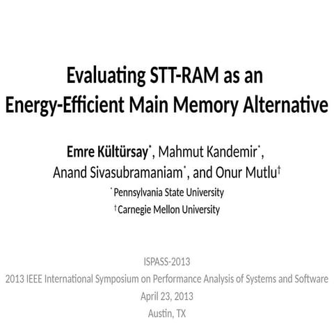 kultursay_ispass13_talk evaluation of evaluations