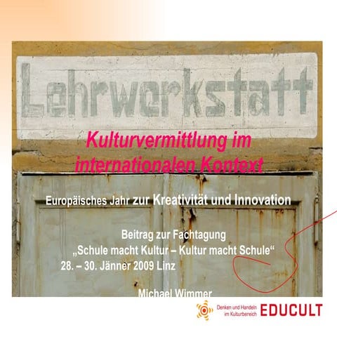 Kulturvermittlung im internationalen Kontext