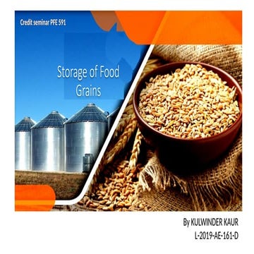 storage of food grains: recent advancements