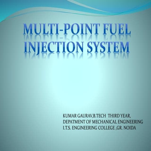 mpfi system ppt