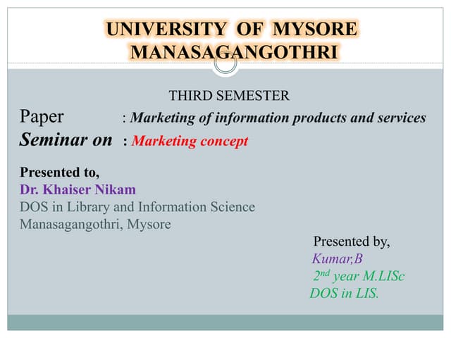marketing concepts in libraries